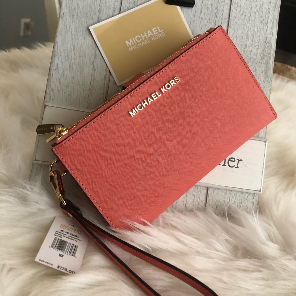 💖New Mk double Zipper Wallet -clutch -Phone Case - Picture 3 of 5